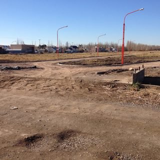 Infraestructura de loteo del barrio El Manzanar de Cipolletti, Provincia de Río Negro