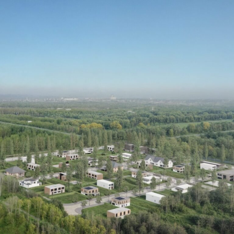 Vista aérea de render de El Pinar