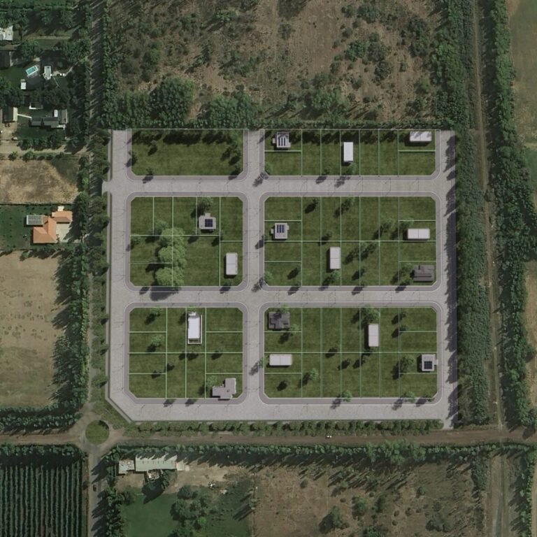Vista aérea de render de El Pinar