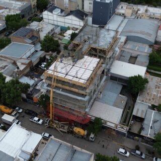 San Martín 442 en construcción vista aérea
